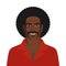 Handsome black man with retro afro hairstyle