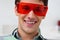 Handsome dentist wearing protective eyewear