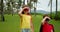 Handsome little boy and girl dressed as superhero,wearing blue-red coats and super hero masks. Portrait children heroes