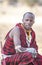 Handsome maasai warrior in his full traditional outfit