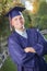 Handsome Male Graduate in Cap and Gown