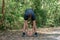 Handsome Man Doing Warm Up and Stretch Body for Morning workout