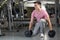 Handsome man engaged in the gym