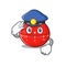 A handsome Police officer cartoon picture of tomato kitchen timer with a blue hat
