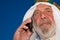 Handsome Senior Arab on the Phone