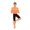 Handsome young man in various poses of yoga