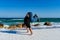 Handstand at the beach