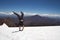 Handstand on snow at Mount Ruapehu