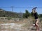 Handstanding in Dirt grass Field in California