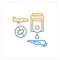 Handwashing stations gradient icon