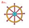 Handwheel or Steering Wheel. Symbol of a cruise excursion. Marine illustration