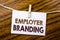 Handwriting Announcement text showing Employer Branding. Business concept for Brand Building written on sticky note paper on the w