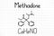 Handwriting Chemical formula of Methadone