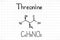 Handwriting chemical formula of Threonine