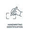 Handwriting Identification icon from authentication collection. Simple line element Handwriting Identification symbol