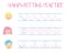 Handwriting practice sheet. Educational children game, tracing circles and zig zag. Writing training printable worksheet