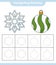 Handwriting practice. Tracing lines of Snowflake and Christmas Ball. Educational children game, printable worksheet, vector
