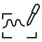 Handwriting signature icon outline vector. Digital recognition
