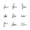 Handwriting signatures collection