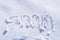 Handwriting of Snow text