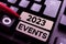 Handwriting text 2023 Events. Business showcase New year celebrations schedule calendar important event planning