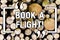 Handwriting text Book A Flight. Concept meaning Purchase tickets to make a trip by plane Planning vacations Wooden