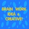 Handwriting text Brain Work Idea And Creative. Concept meaning Creativity brainstorm Innovative thinking Seamless Random