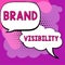 Handwriting text Brand Visibility. Business overview dividing the cost of something into the different parts Abstract