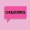 Handwriting text Cholesterol. Concept meaning Steroid alcohol present in animal cells and body fluids