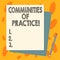 Handwriting text Communities Of Practice. Concept meaning group of showing who share a craft or profession Stack of Blank