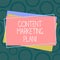 Handwriting text Content Marketing Plan. Concept meaning list of actions in delivering valuable content Pile of Blank