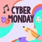 Handwriting text Cyber Monday. Word for a day where ecommerce websites offer a special deal for buyers