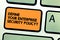 Handwriting text Define Your Enterprise Security Policy. Concept meaning Establish business safety controls Keyboard key Intention