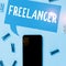 Handwriting text Freelancer. Concept meaning a person who acts independently without being affiliated with an