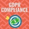 Handwriting text Gdpr Compliance. Business approach protection and privacy of the European Union showing Currency Pinned