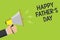 Handwriting text Happy Father s is Day. Concept meaning time of year to celebrate fathers all over the world Announcement symbol s