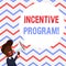 Handwriting text Incentive Program. Concept meaning specific scheme used to promote certain action or behavior Young Man