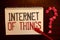 Handwriting text Internet Of Things. Concept meaning Innovation Globalization Digital Electronics Connectivity Reddish paper balls