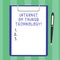 Handwriting text Internet Of Things Technology. Concept meaning IT modern technologies online network Blank Sheet of