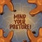 Handwriting text Mind Your Posture. Concept meaning placing both hands on their lap or at their sides Starfish photo on