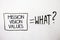 Handwriting text Mission Vison Values. Concept meaning planning for future improvement Career Right decisions White shadow message