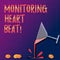 Handwriting text Monitoring Heart Beat. Concept meaning Measure or record the heart rate in real time Cocktail Wine