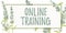 Handwriting text Online TrainingTake the education program from the electronic means. Word Written on Take the education