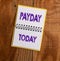 Handwriting text Payday. Business showcase a day on which someone is paid or expects to be paid their wages Setting New