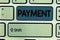 Handwriting text Payment. Concept meaning Process of paying someone or something Give money Ending purchase