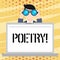 Handwriting text Poetry. Concept meaning Literary work Expression of feelings ideas with rhythm Poems writing Man