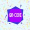 Handwriting text Qr Code. Concept meaning the trademark for a type of matrix barcode A machinereadable code Asymmetrical uneven