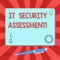 Handwriting text It Security Assessment. Concept meaning ensure that necessary security controls are in place Blank