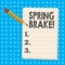 Handwriting text Spring Brake. Concept meaning Easter week School vacation for students Party Relax Leisure.