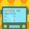 Handwriting text Statistics And Analytics. Concept meaning Techniques used in compiling and analyzing data Drawn Flat